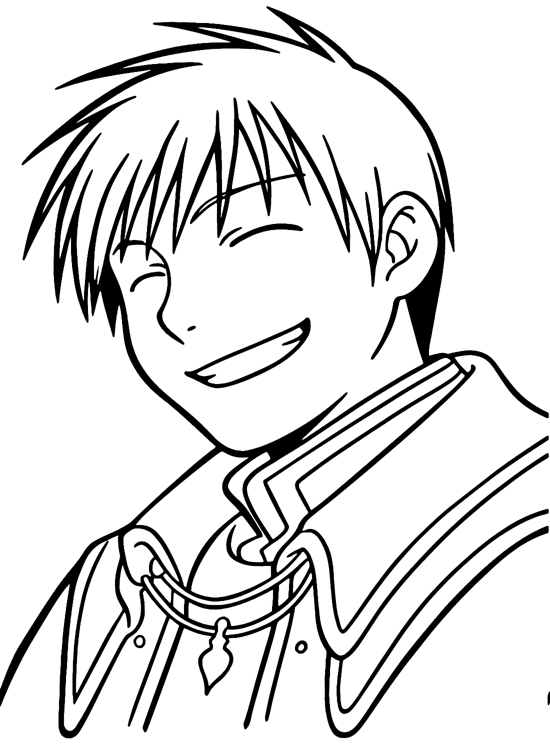 Happy Roy Mustang Coloring Page