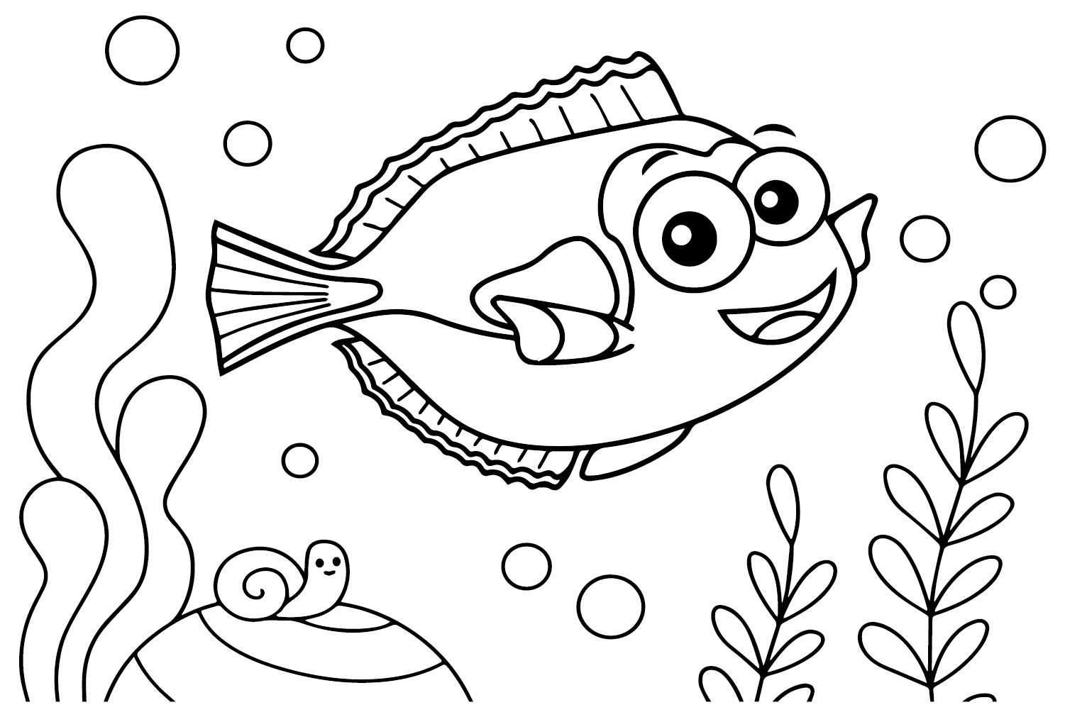 Раскраски рыбки для детей 3 4 лет