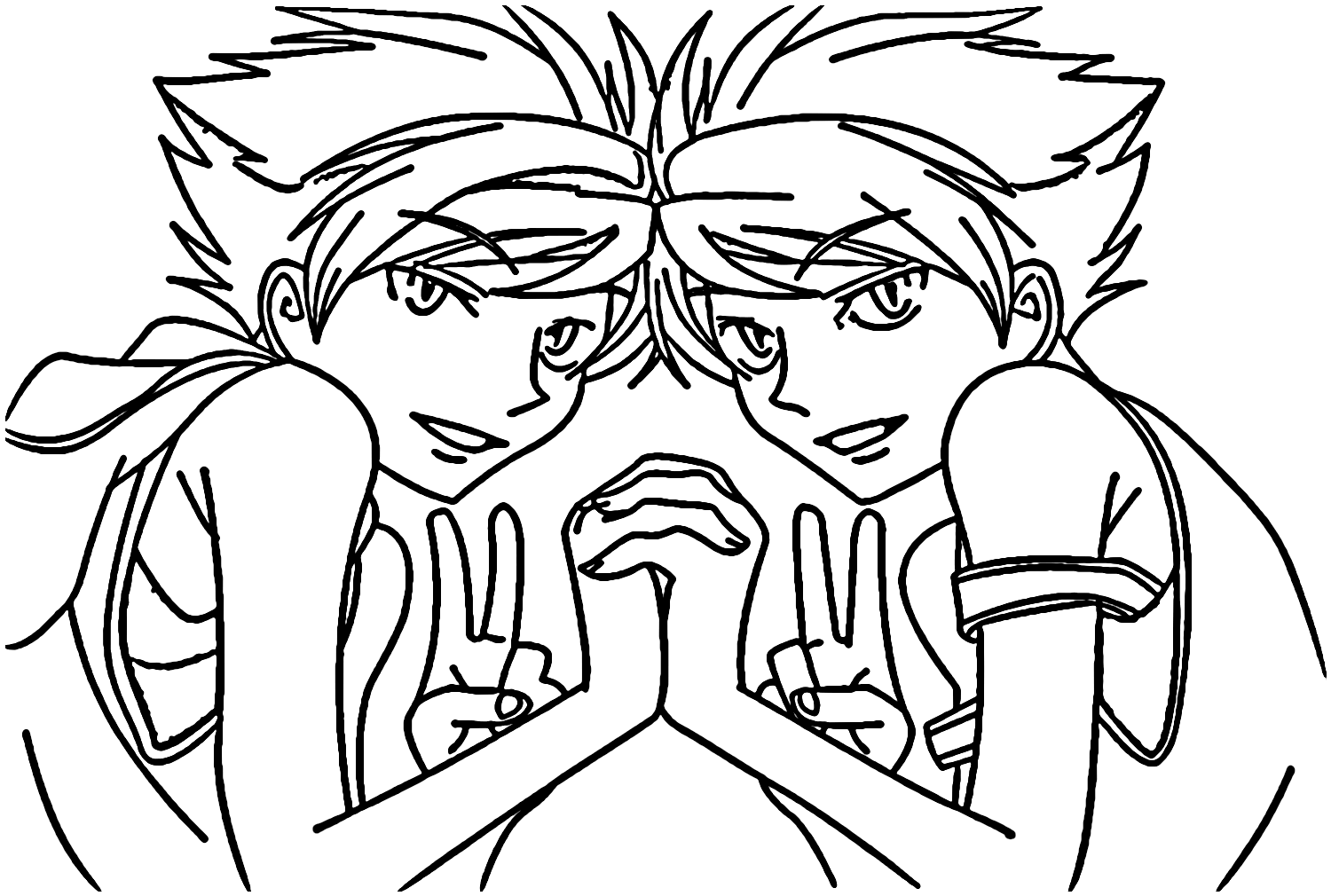 Hikaru e Kaoru Imagem para Colorir de Hikaru Hitachiin