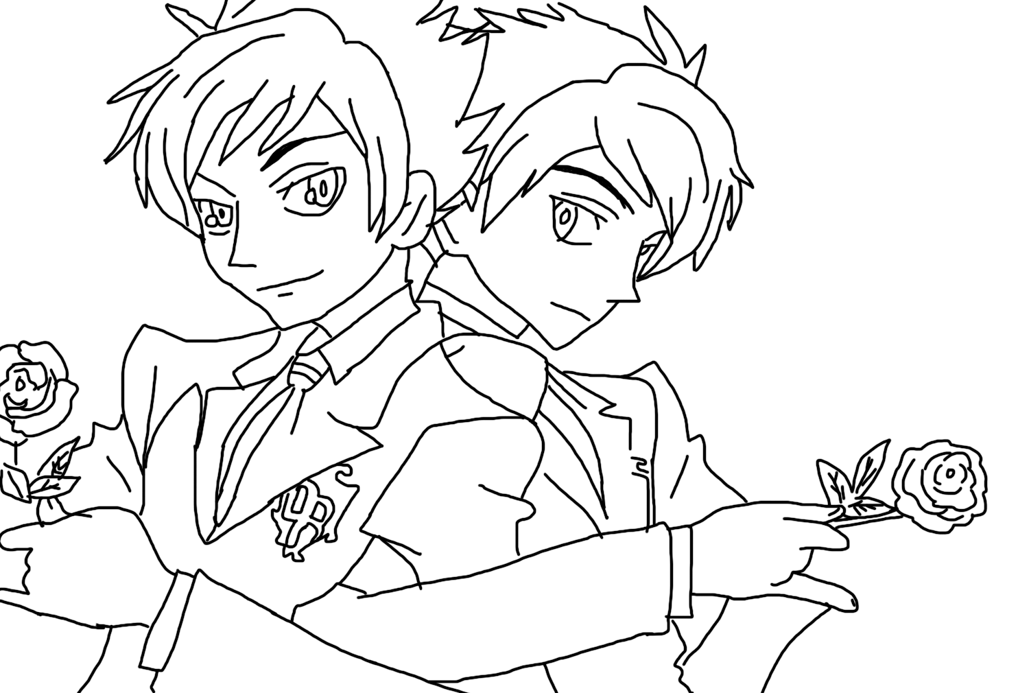 Kaoru and Hikaru Coloring Page Free Printable Coloring Pages