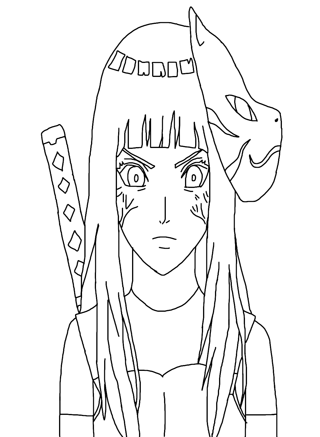 Desenhos da Hinata para colorir - Desenhos Para Desenhar