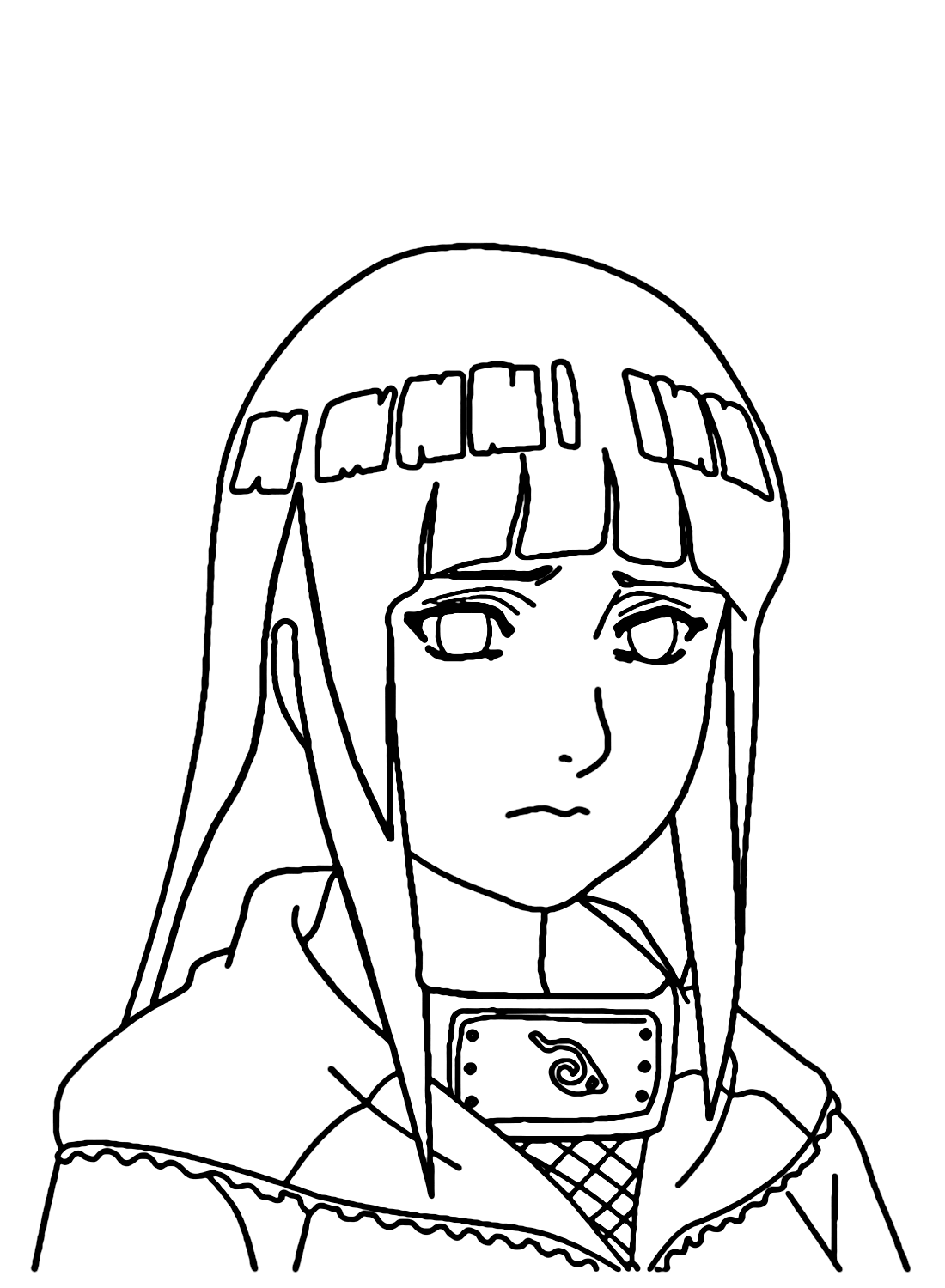 Desenhos de Hinata Hyuga para Colorir e Imprimir 