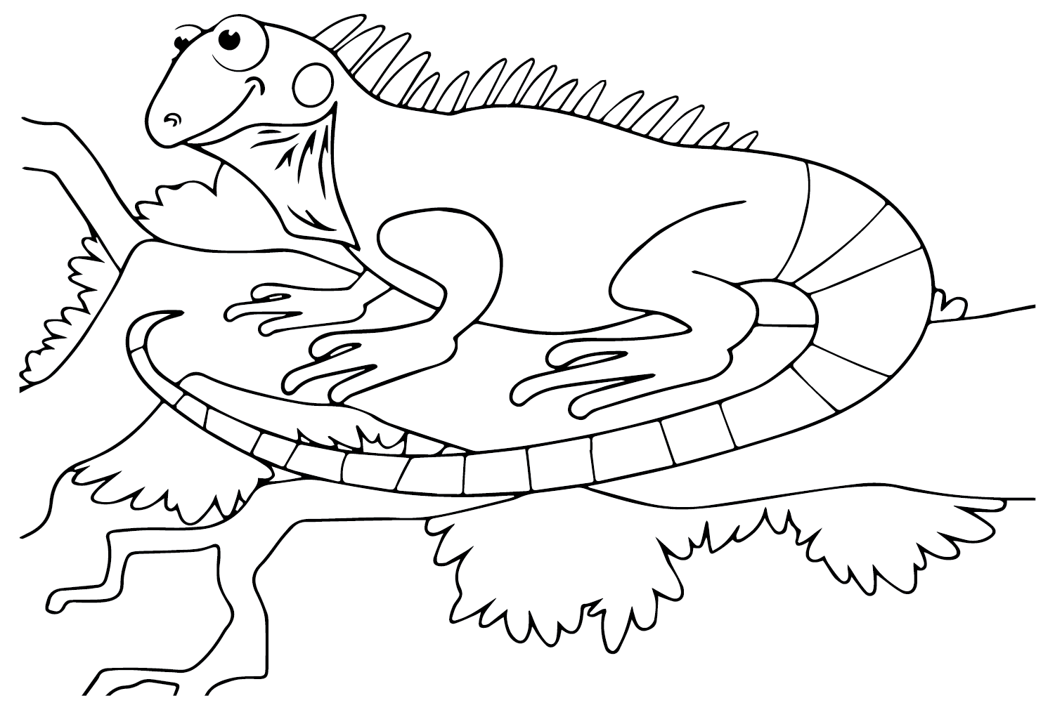 Iguana Coloring Sheet for Preschoolers