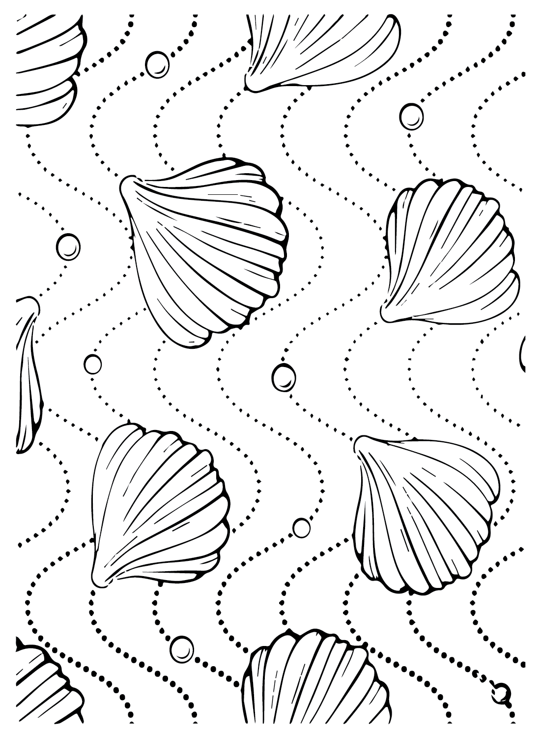 Image Background Cockle Coloring Pages