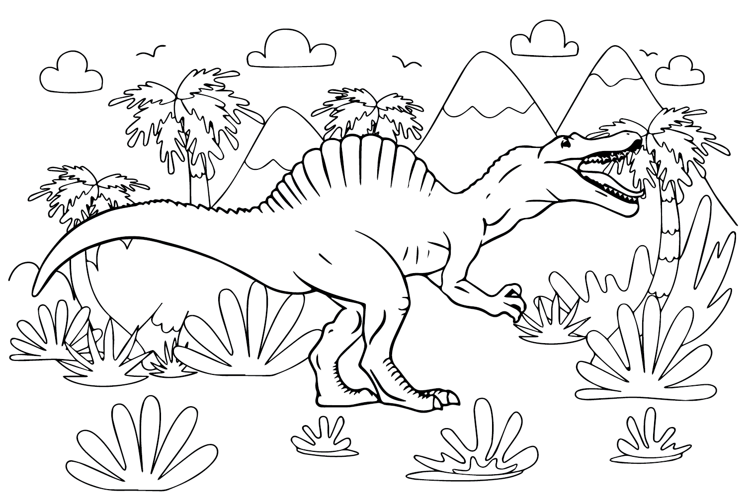 Afbeeldingen Spinosaurus Aegyptiacus kleurplaat van Spinosaurus Aegyptiacus