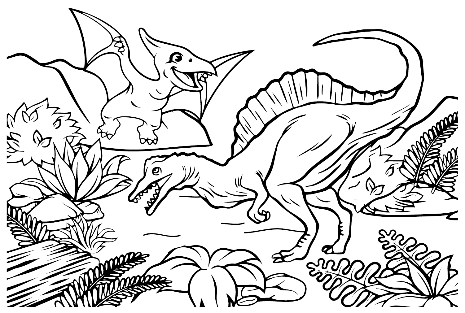 Afbeeldingen Spinosaurus Aegyptiacus naar kleur van Spinosaurus Aegyptiacus