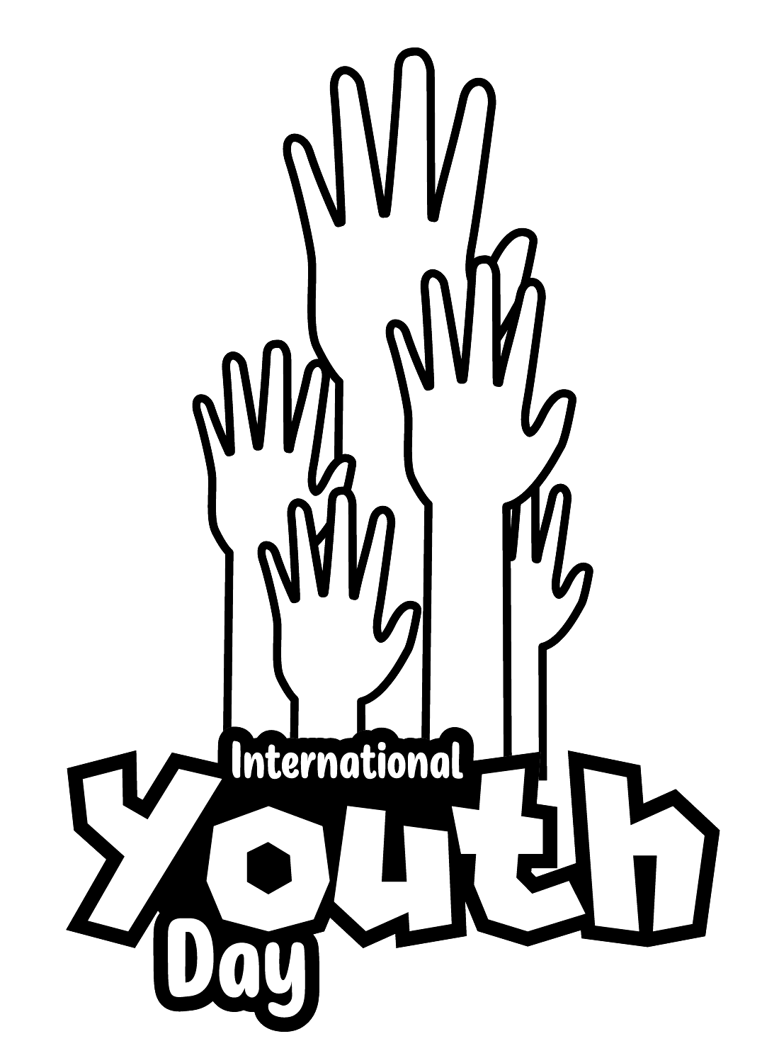 Giornata Internazionale della Gioventù da colorare PDF dalla Giornata Internazionale della Gioventù