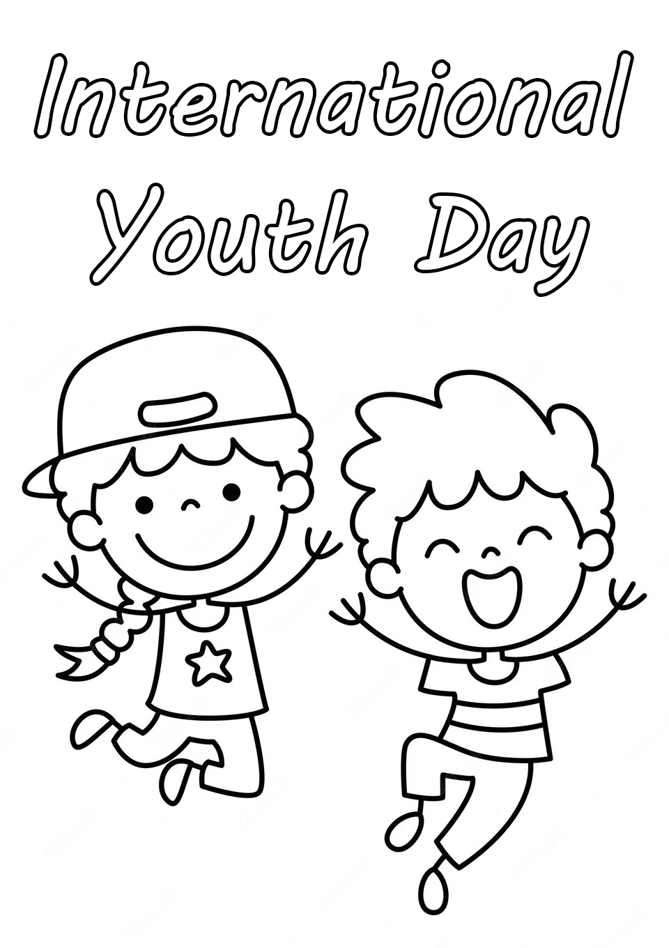 International Youth Day Coloring Sheets from International Youth Day