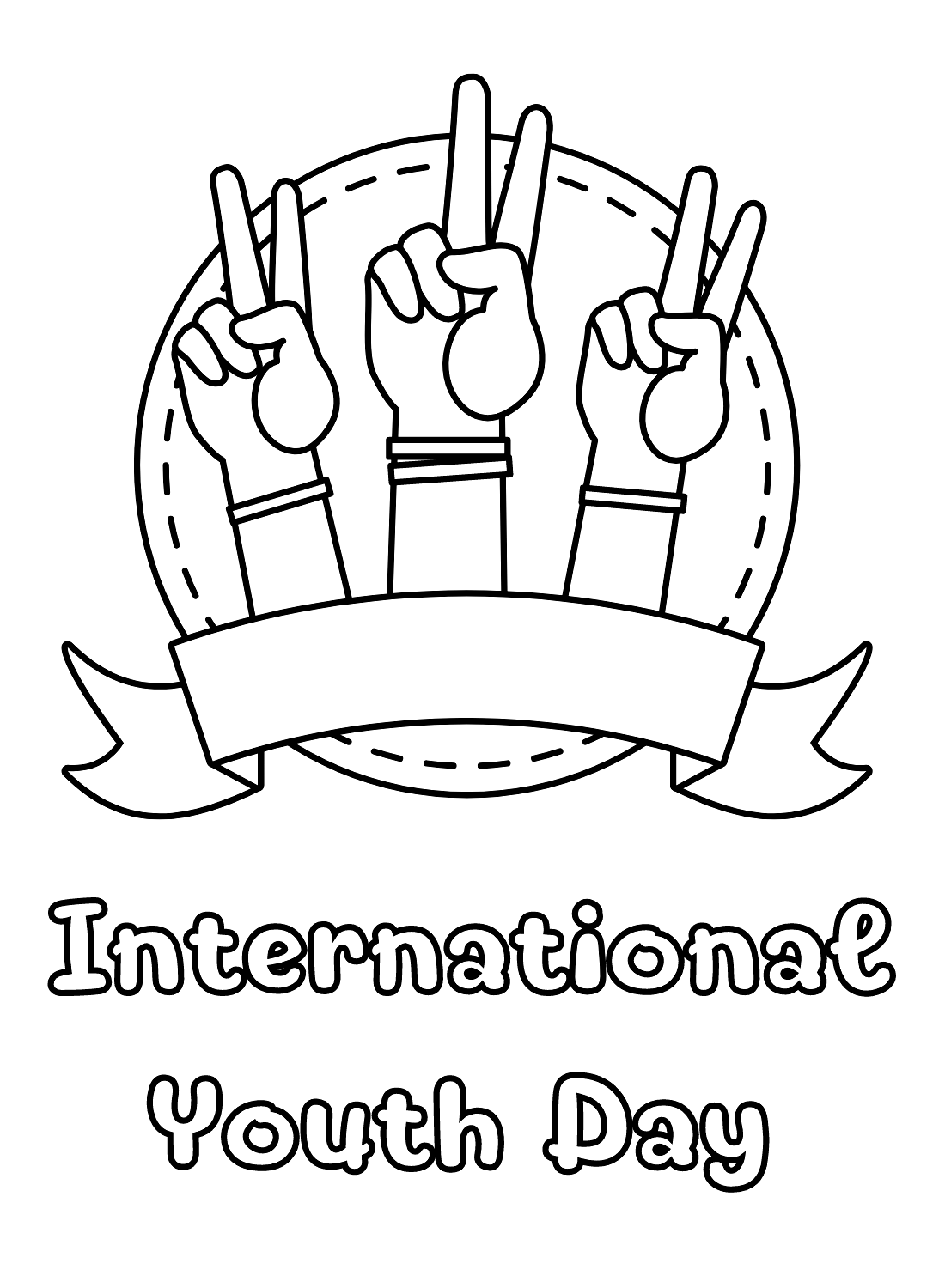 International Youth Day Free Coloring from International Youth Day