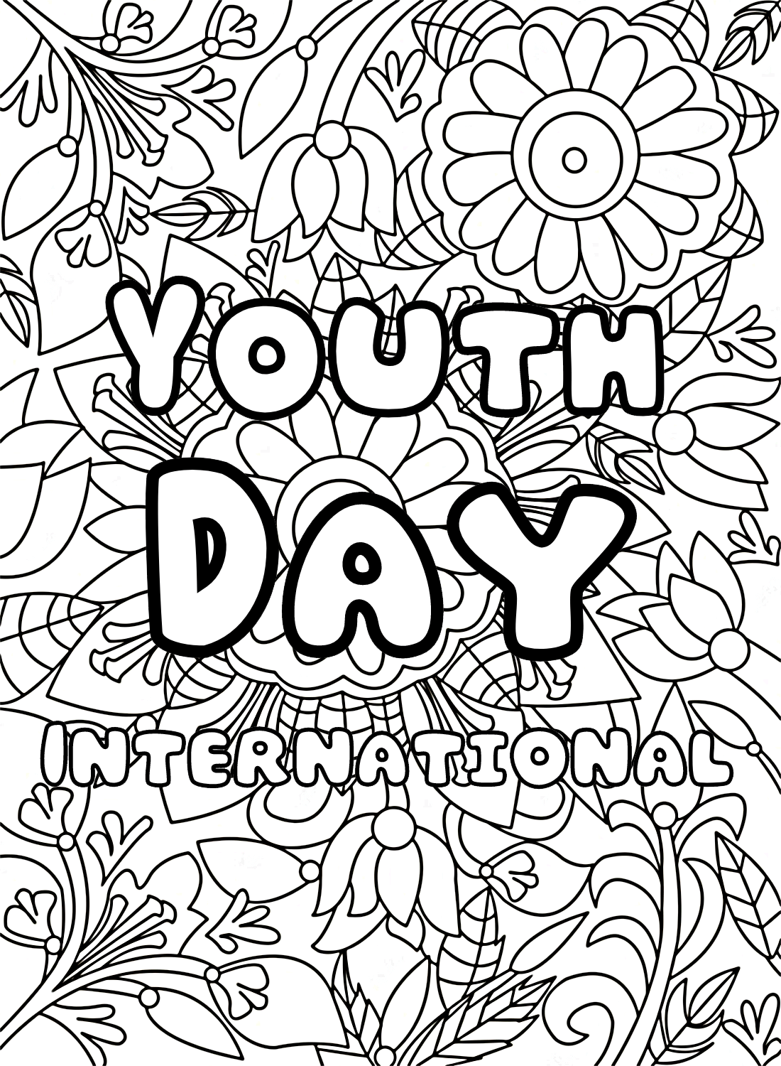 International Youth Day to Color from International Youth Day