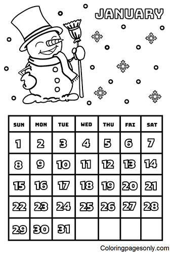 January Coloring Pages - Free Printable Coloring Pages