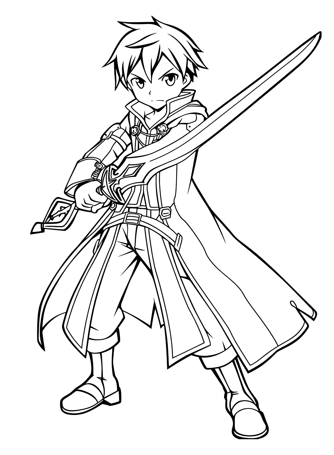 Kirito met zwaard van Kirito