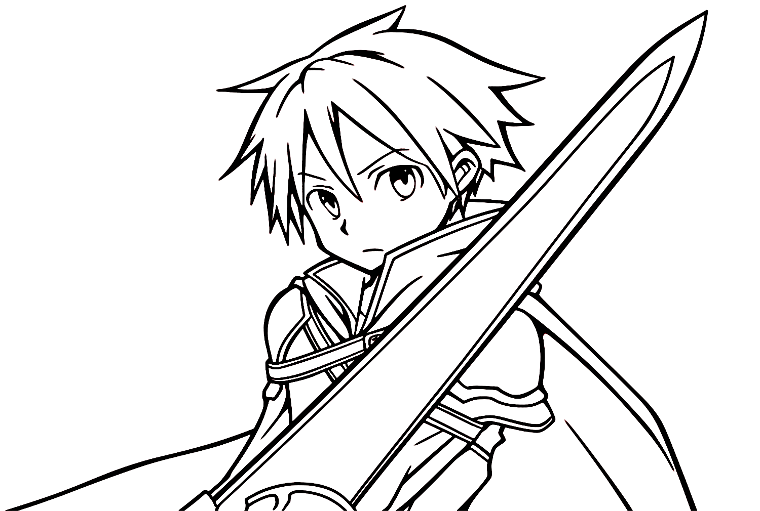 Kirito met zwaard van Kirito