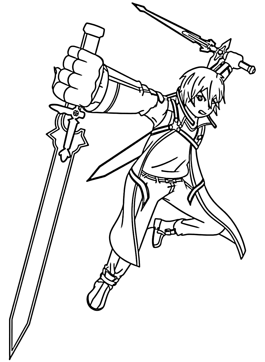 Kirito met twee zwaarden van Kirito