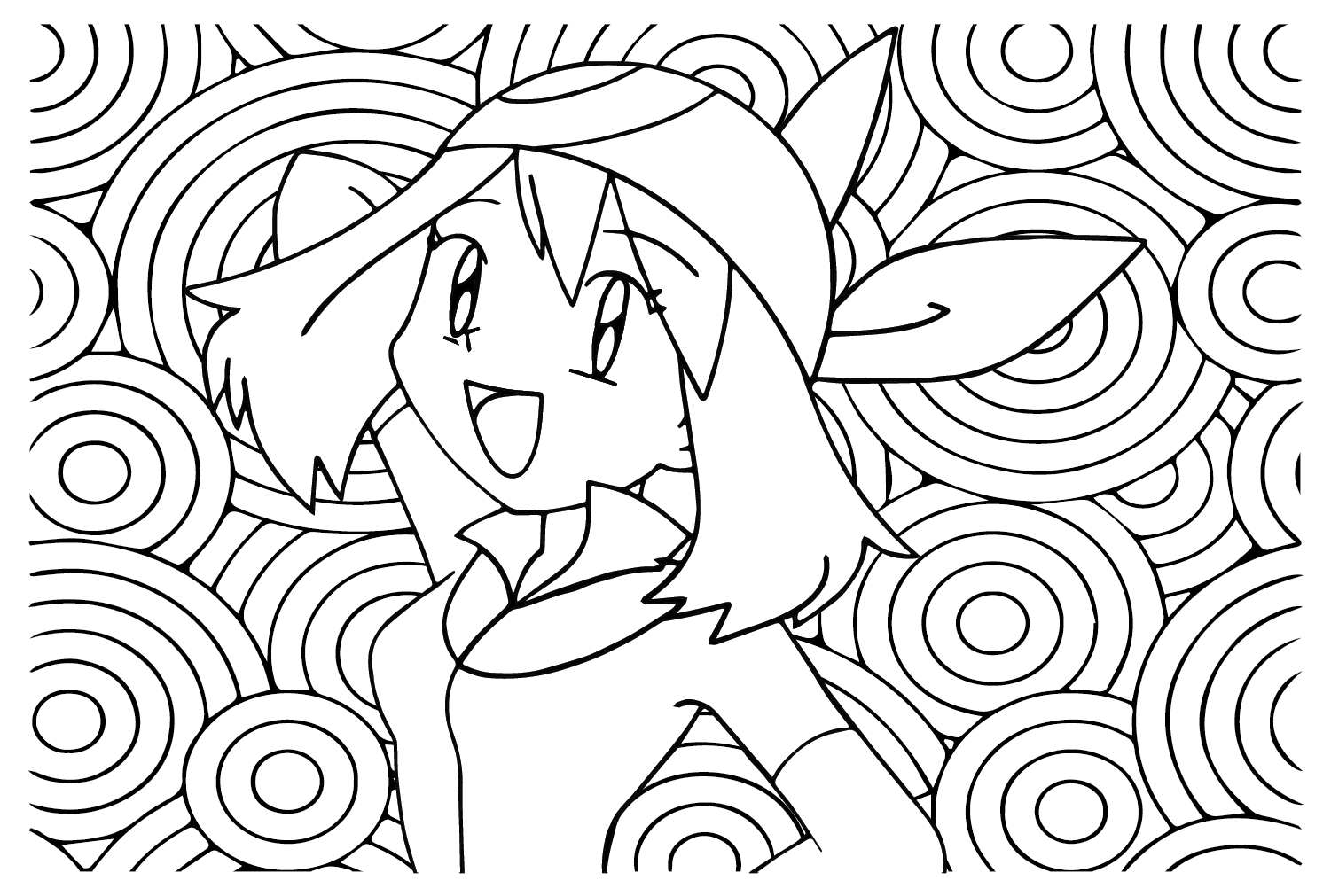 May Pokemon Coloring Sheet for Kids from May Pokemon