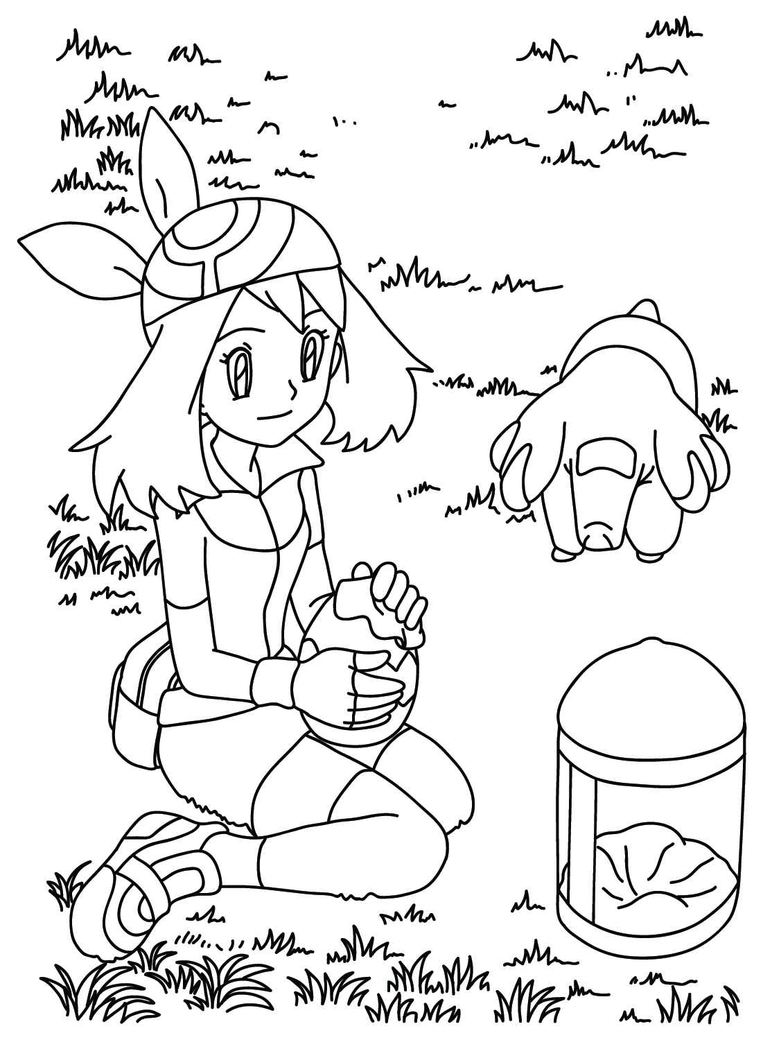 May of Pokemon Coloring Page from May Pokemon