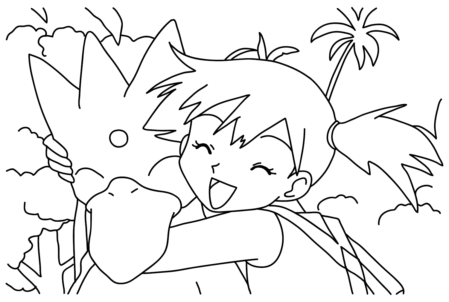 misty and togepi coloring pages