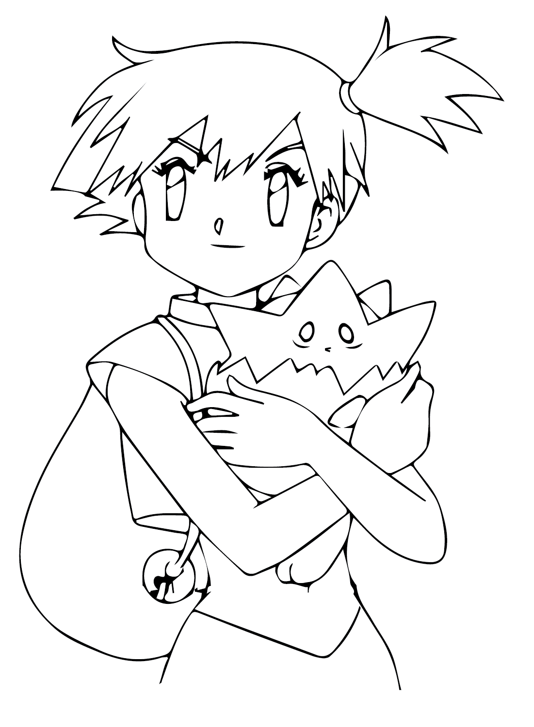 Misty Pokemon Coloring Page from Misty