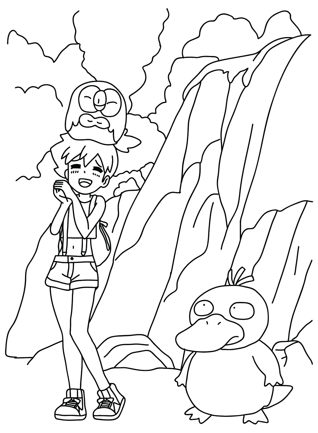 Misty of Pokemon Coloring Page from Misty