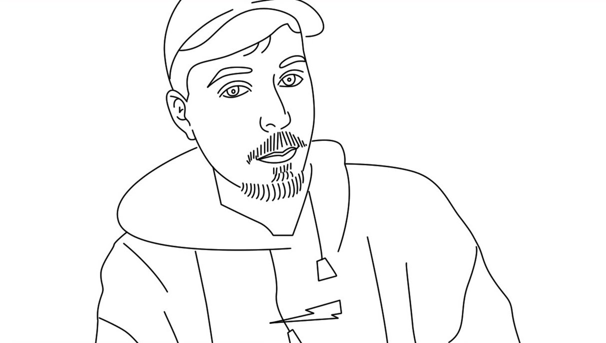 Mr Beast Logo Coloring Page Free Printable Templates