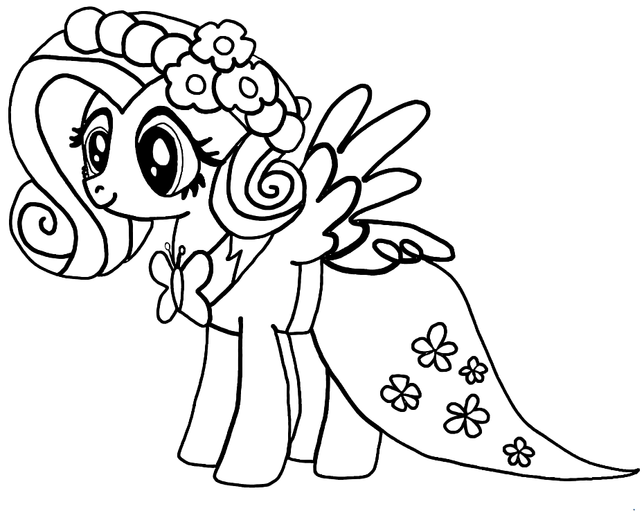 صفحة تلوين My Little Pony Fluttershy