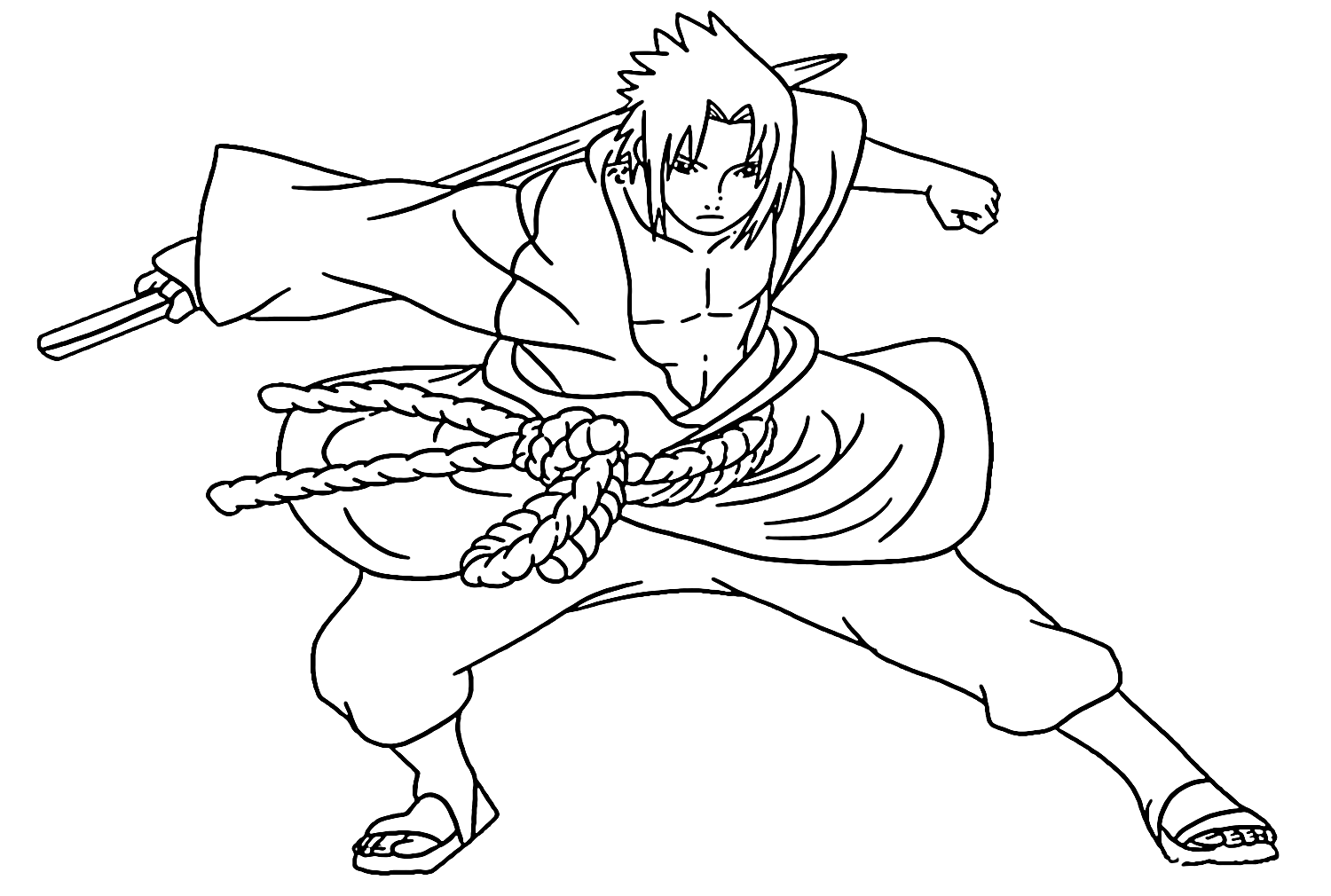 Páginas para colorir Naruto Sasuke - Páginas para colorir Sasuke - Páginas  para colorir para crianças e adultos