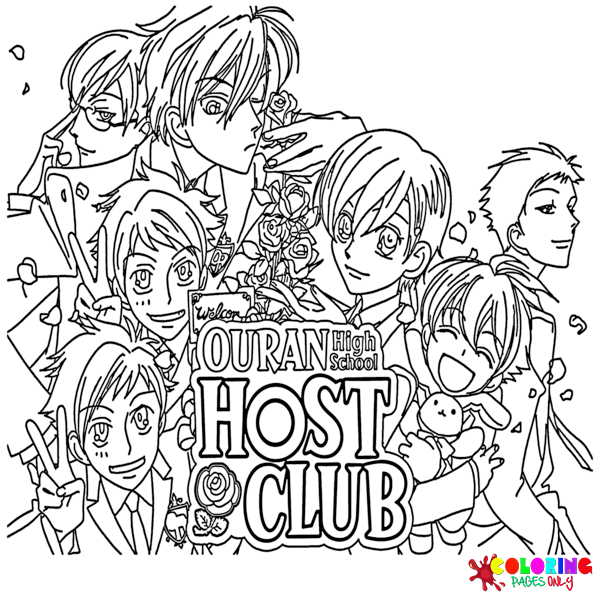 Ouran High School Host Club Coloring Pages