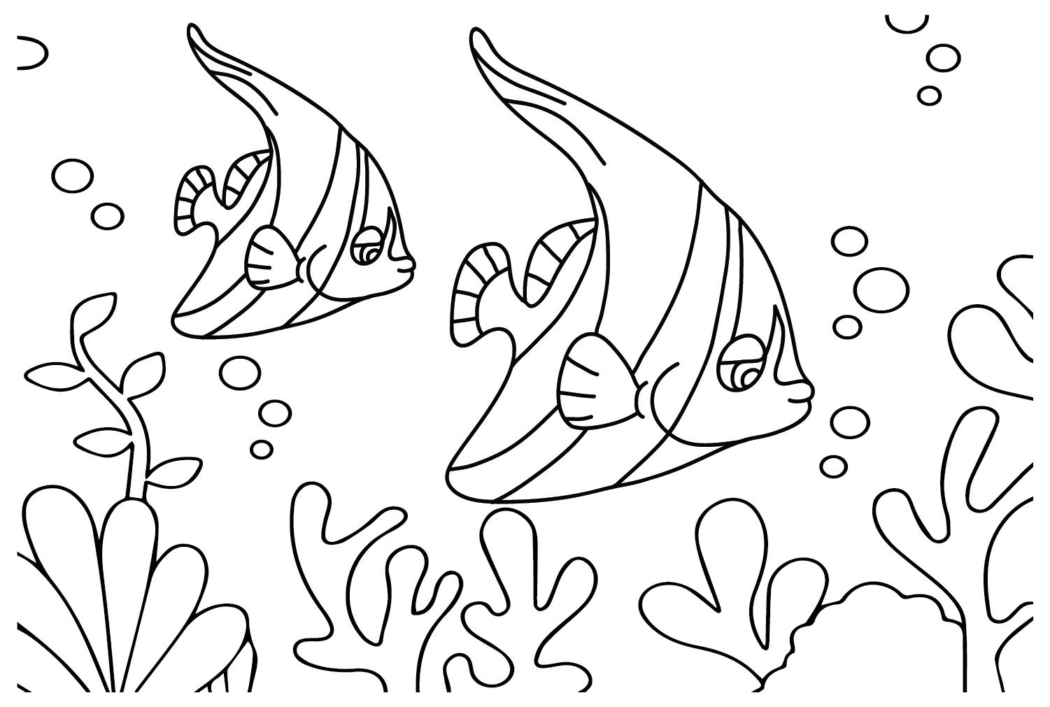 Wimpel-Korallenfisch zum Ausmalen von Wimpel-Korallenfisch