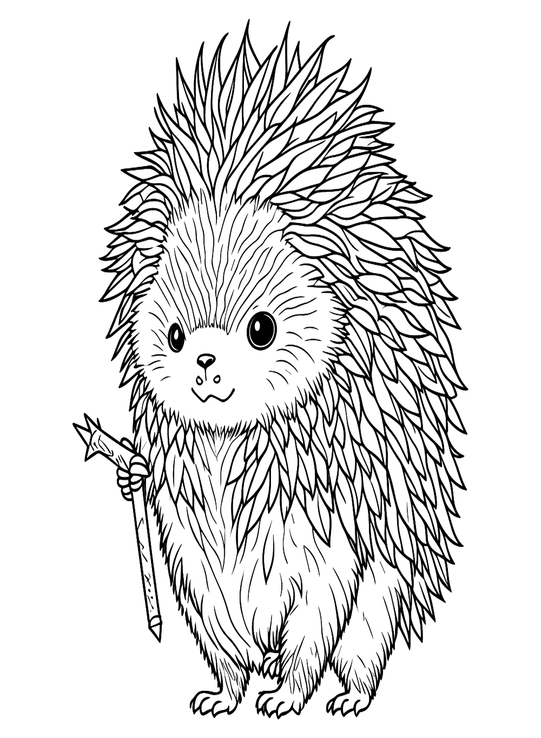Porcupine Coloring Sheet from Porcupine