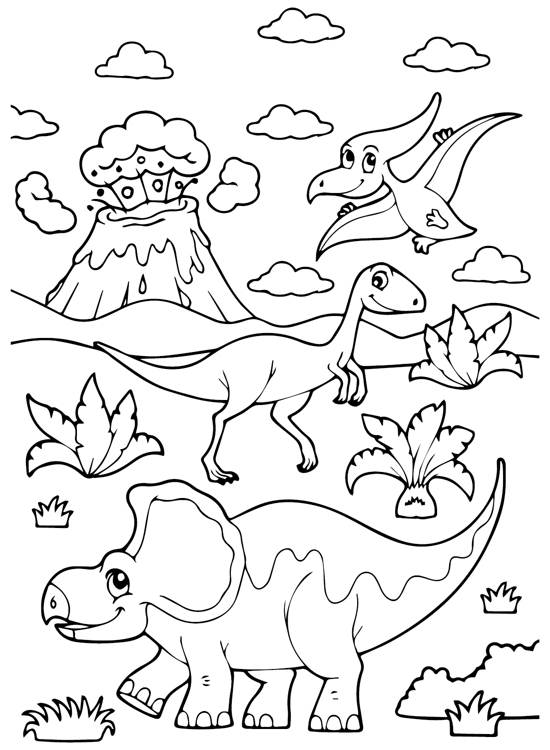 Imprimir página para colorir de Protoceratops de Protoceratops
