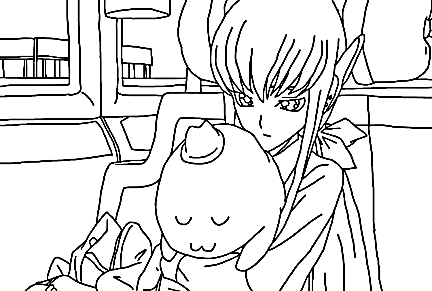 Printable Coloring Page C.C. Code Geass from C.C. Code Geass