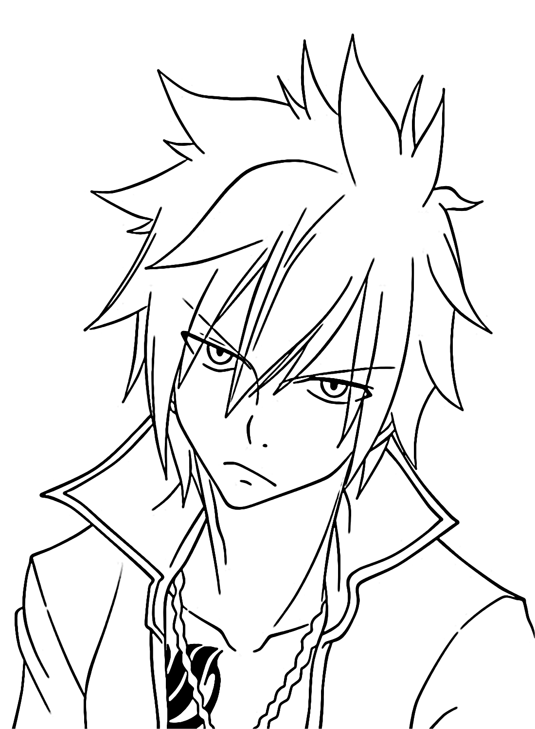 Coloriages Fullbuster gris imprimables de Grey Fullbuster