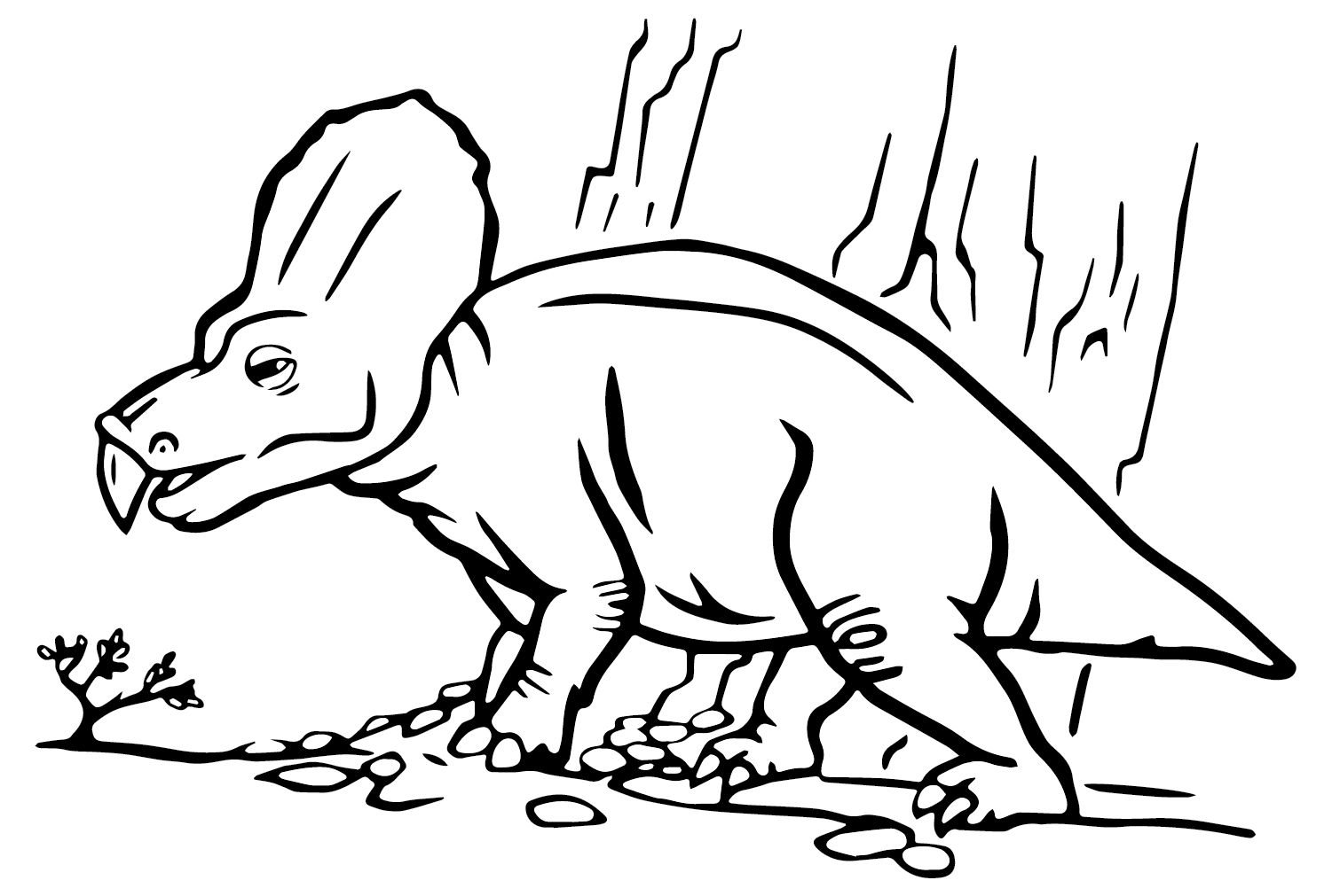 Página para colorir de dinossauro Protoceratops de Protoceratops