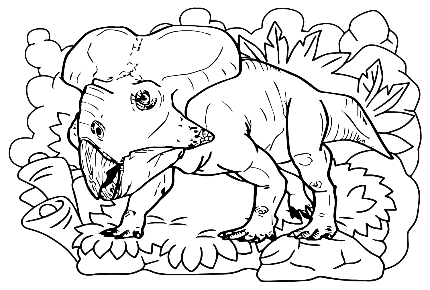 Protoceratops-Zeichnungs-Malvorlage von Protoceratops