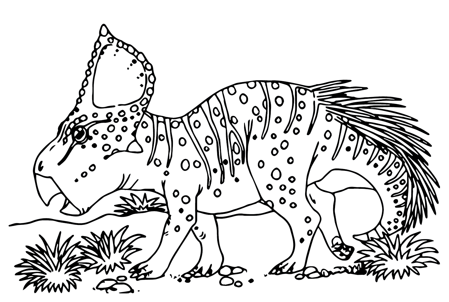 Protoceratops Line Art Malvorlage von Protoceratops