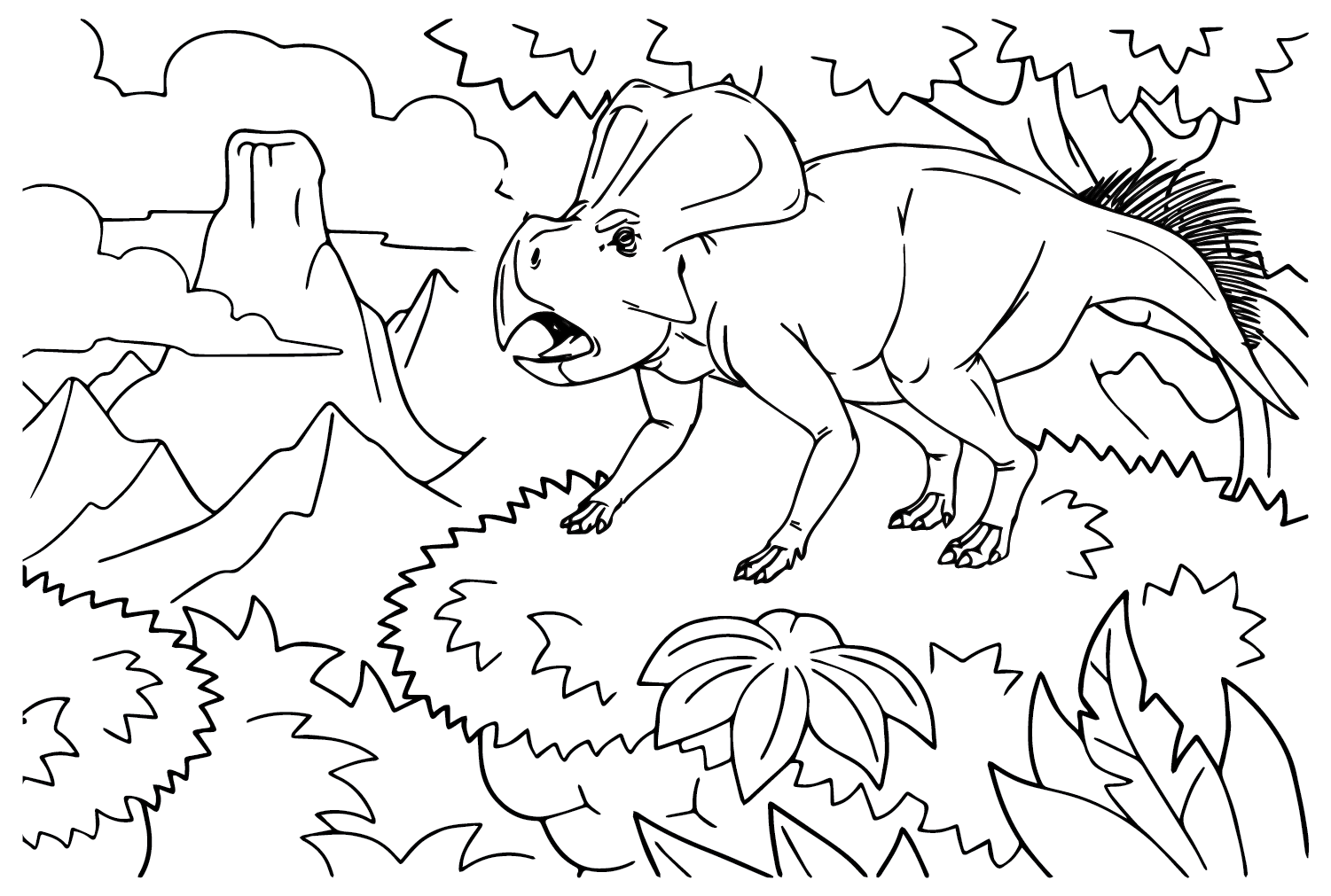 Protoceratops fogli colorati Pagina da colorare di Protoceratops