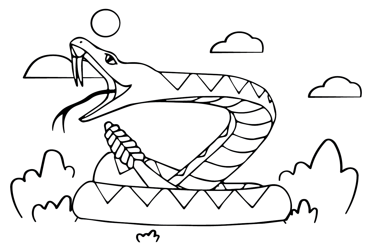 Rattlesnake Coloring Page PDF