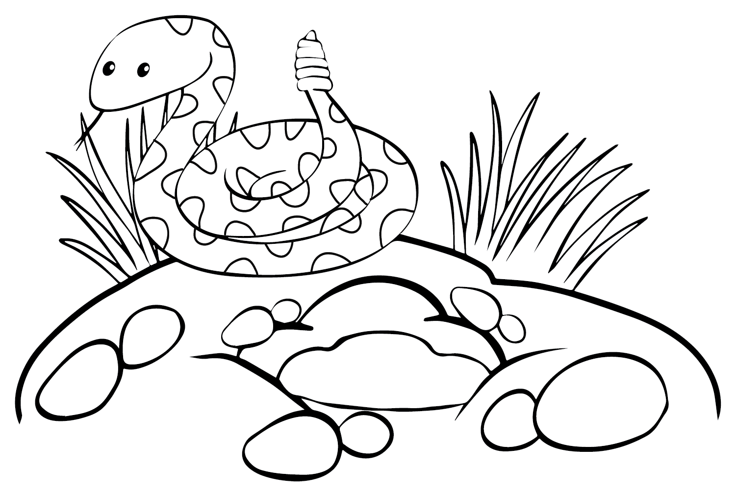 Rattlesnake Coloring Page for Adults