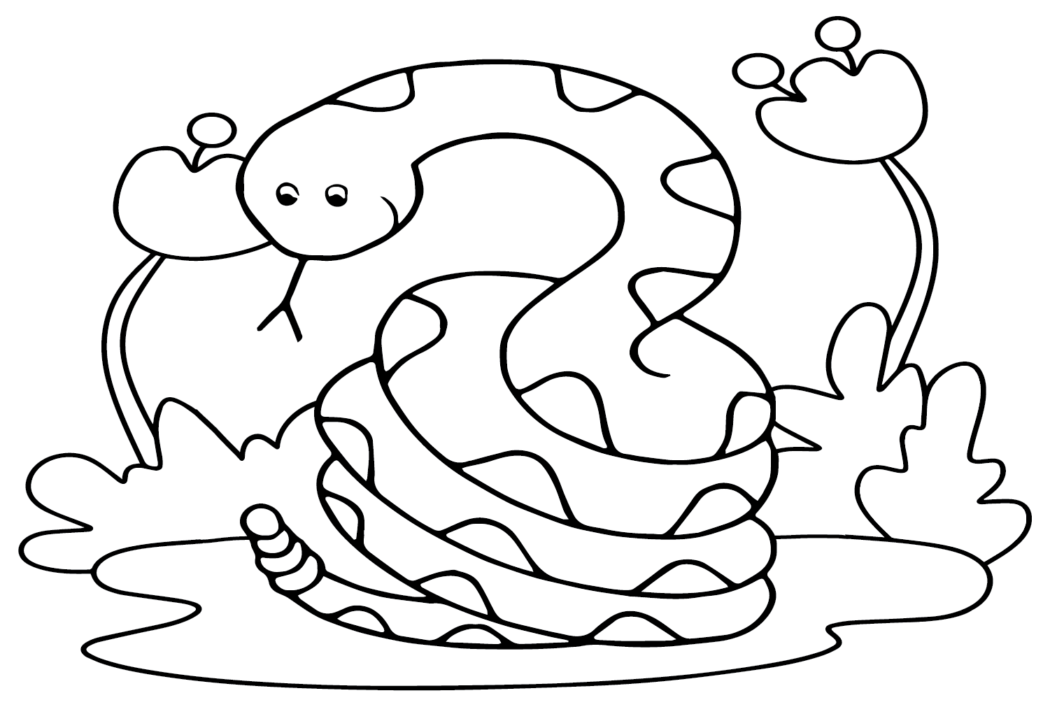 Раскраски гремучей змеи, которые можно загрузить с сайта Rattlesnake