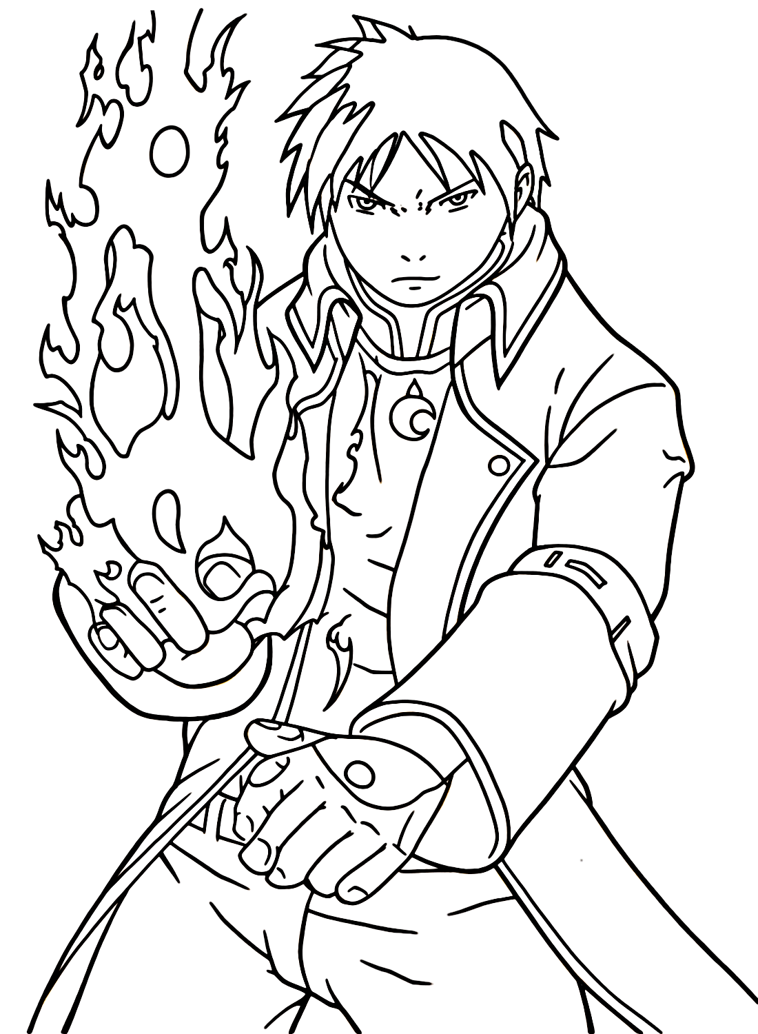 Coloriages Roy Mustang