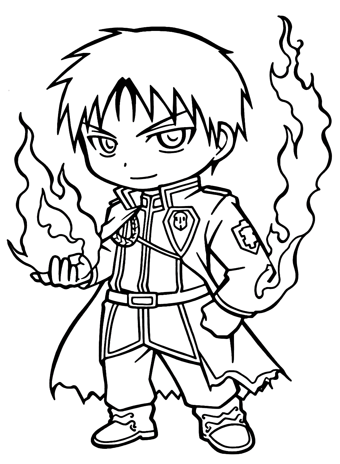 Roy Mustang Picture to Color from Roy Mustang