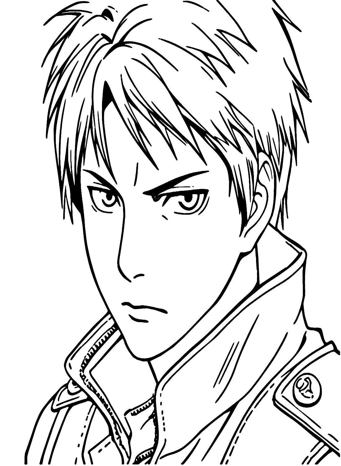 Roy Mustang coloring page for Kids from Roy Mustang
