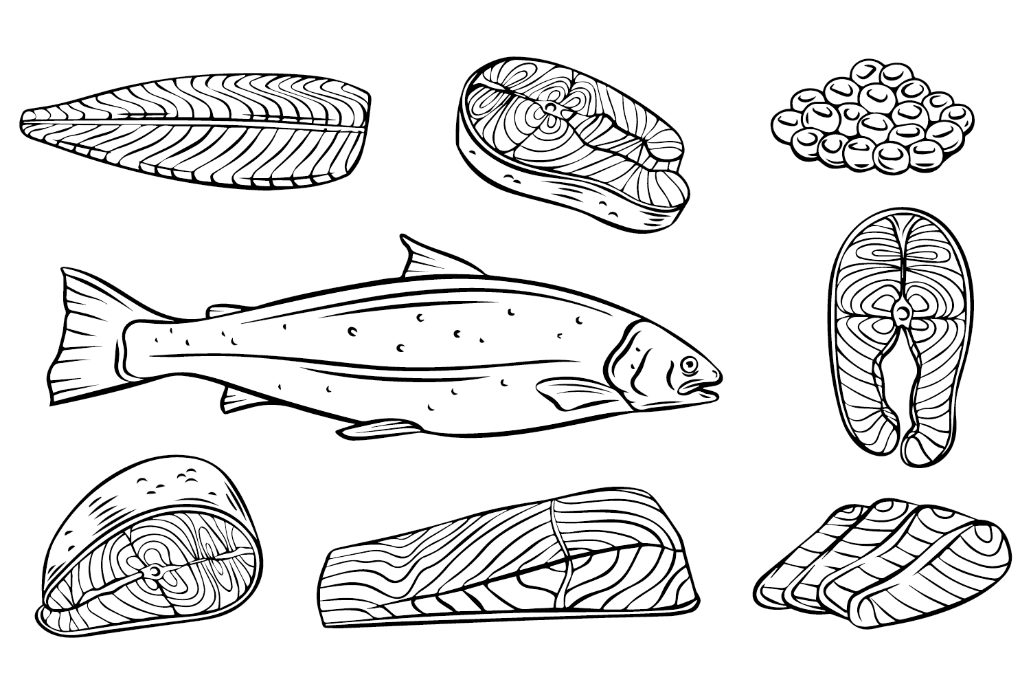 Salmon Outline from Animals