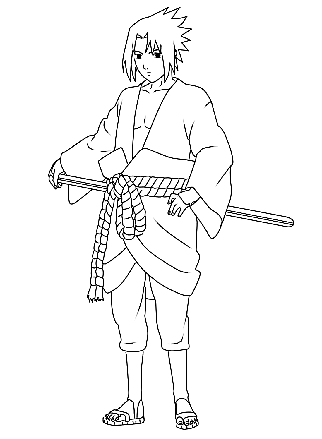Sasuke foglio da colorare di Sasuke