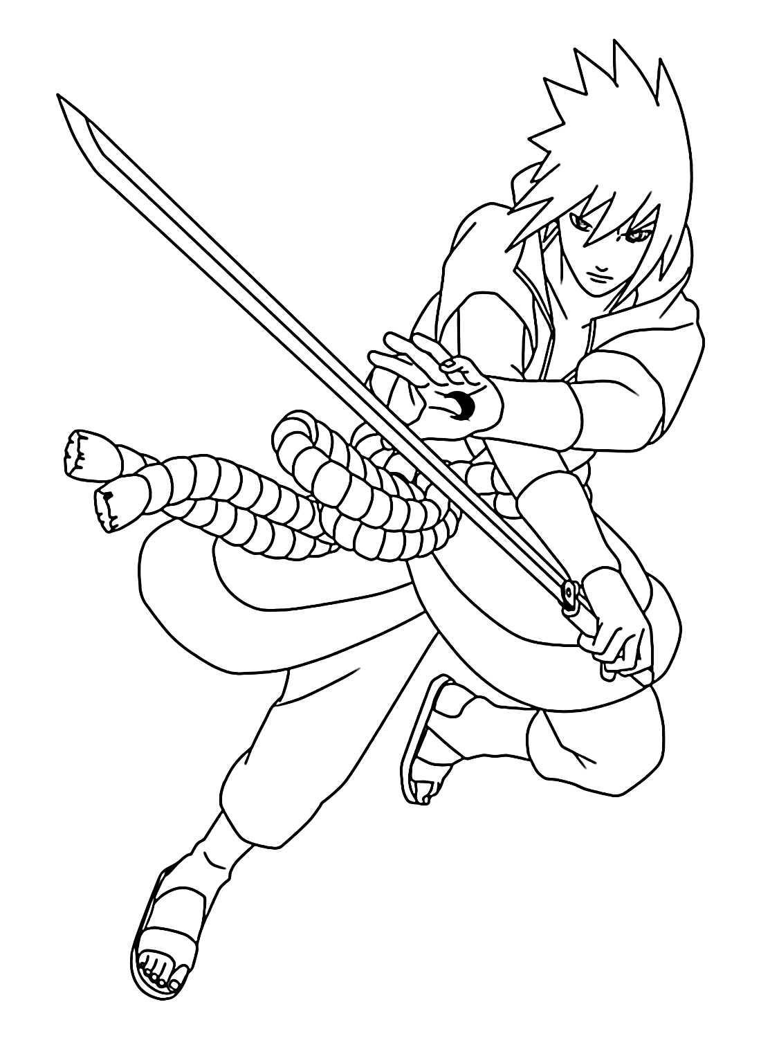 Desenhos para colorir de Sasuke Uchiha - Desenhos para colorir gratuitos  para impressão