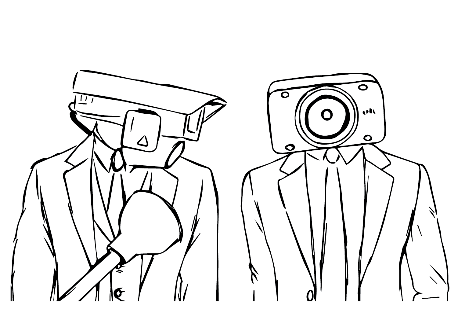 Speakerman, Cameramen Color Page from Cameraman