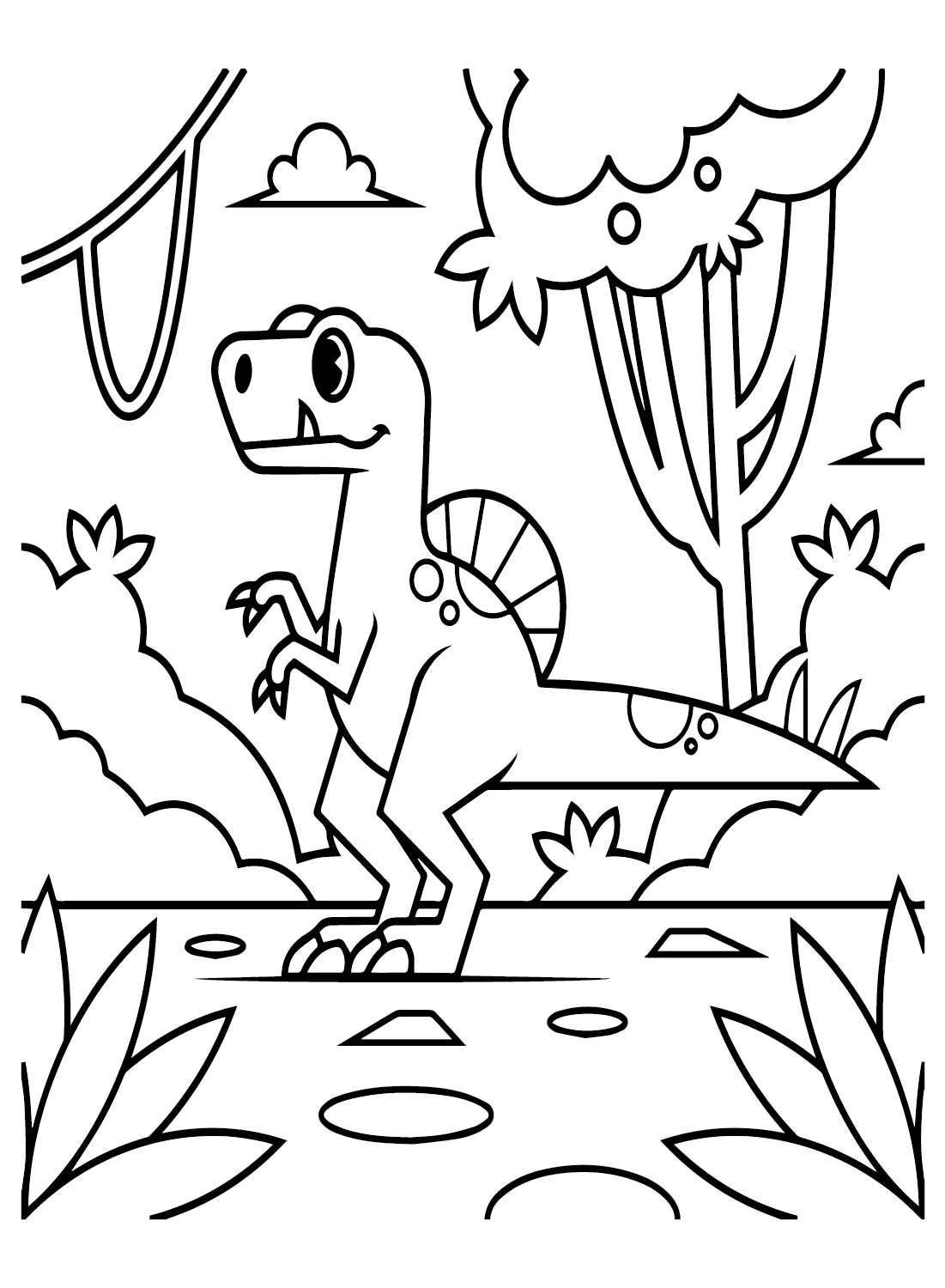 Spinosaurus Aegyptiacus Coloring Page PDF from Spinosaurus Aegyptiacus