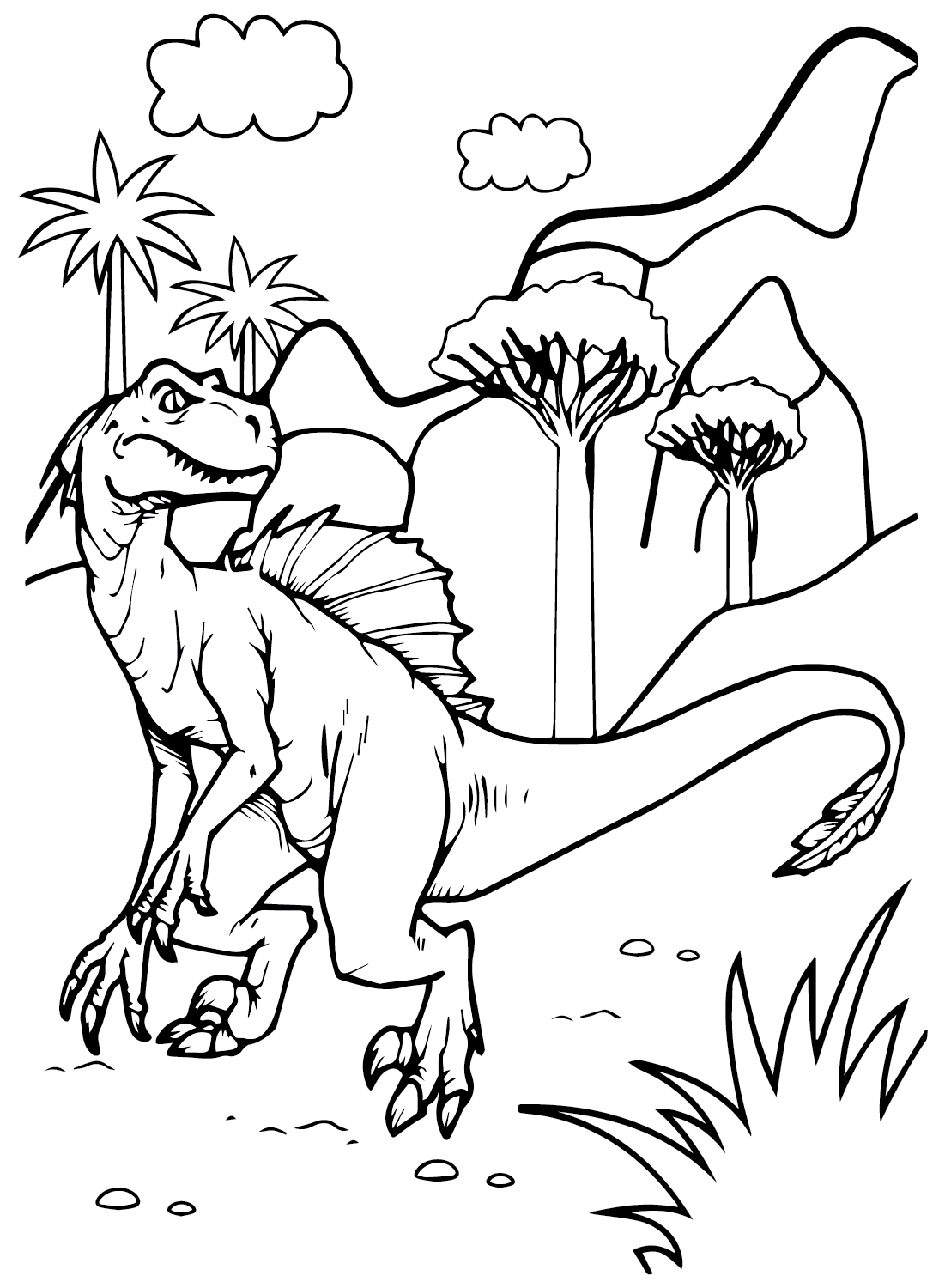 Spinosaurus Aegyptiacus Coloring Pages to Printable from Spinosaurus Aegyptiacus