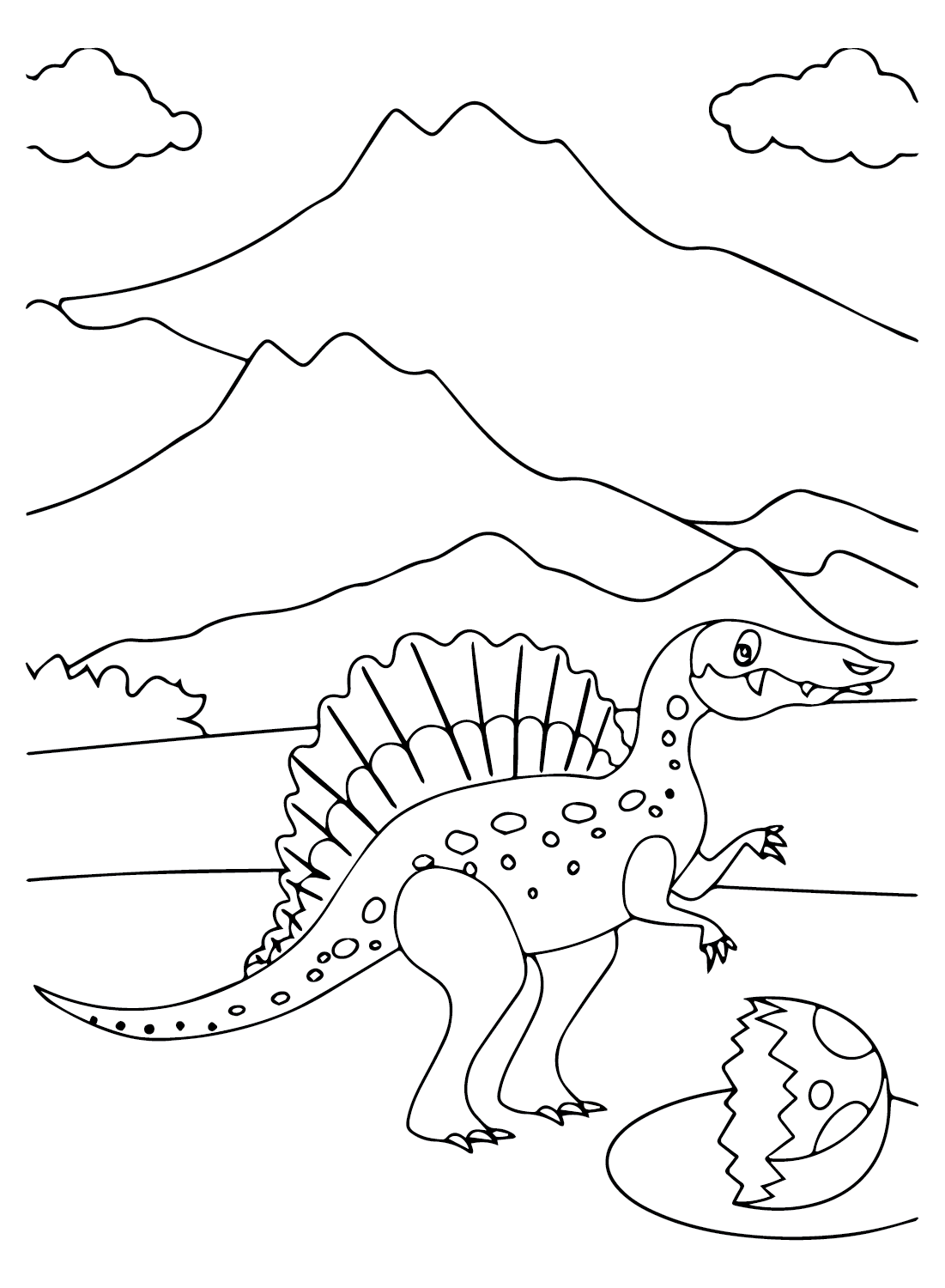 Spinosaurus Aegyptiacus Coloring Pages to for Kids