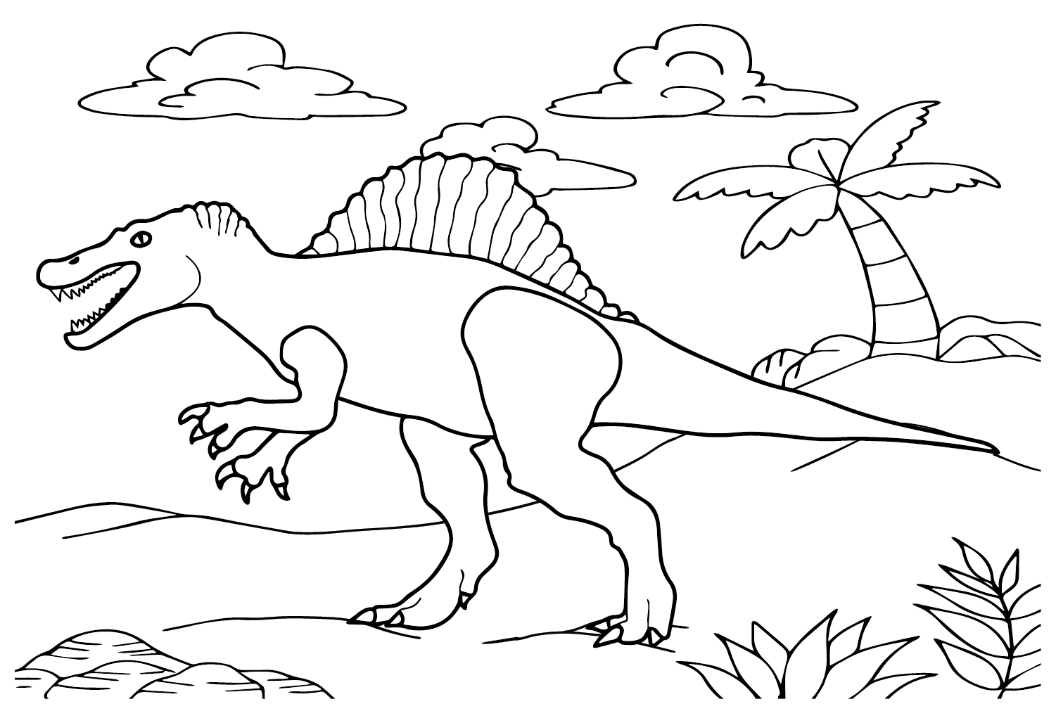 Spinosaurus Aegyptiacus Kleurplaat van Spinosaurus Aegyptiacus